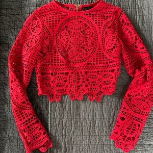 NWOT Lace Crop Top